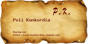 Poli Konkordia névjegykártya